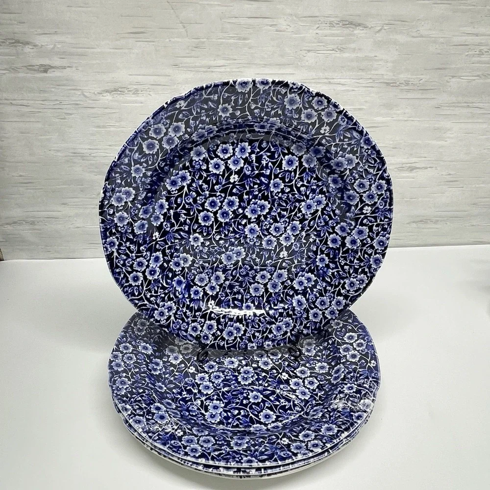 Vintage Crownford Staffordshire Blue Calico 10.5